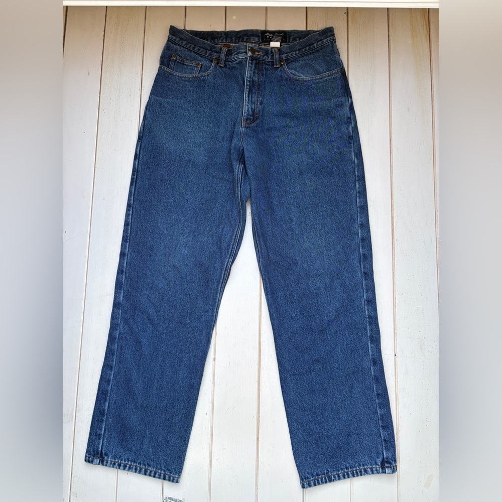 VTG Eddie Bauer Flannel Lined Jeans - Picture 2 of 11